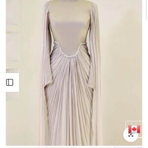 Elegant Cream Evening Gown